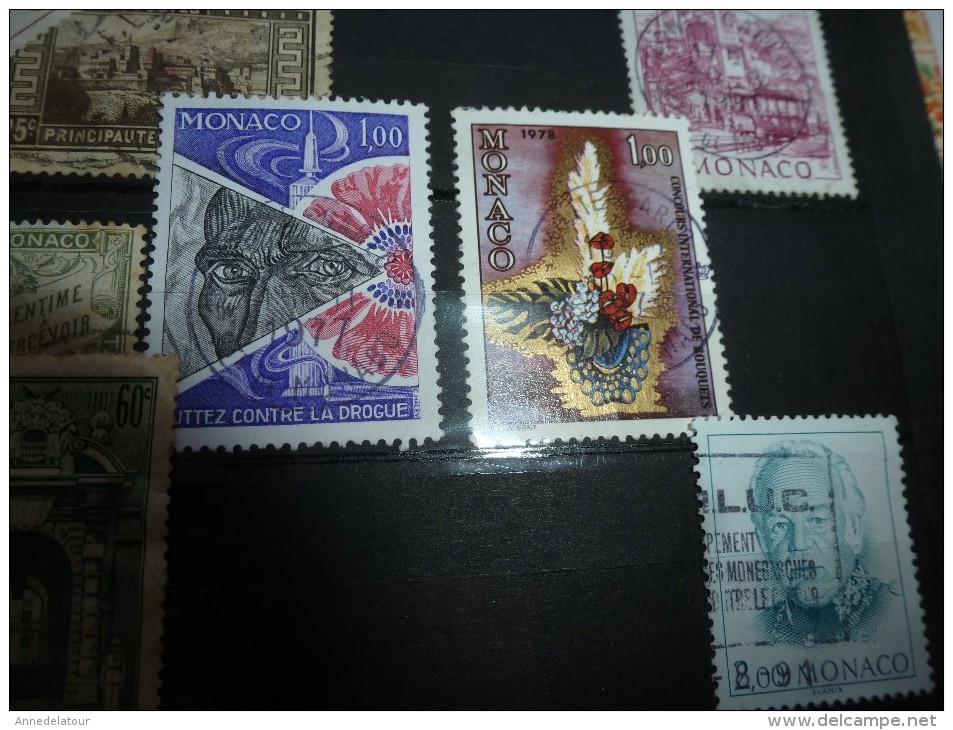 Album comprenant divers timbres anciens (Belgique,Australia,Andore,France,New-Zealand,Monaco dont Olympiades)