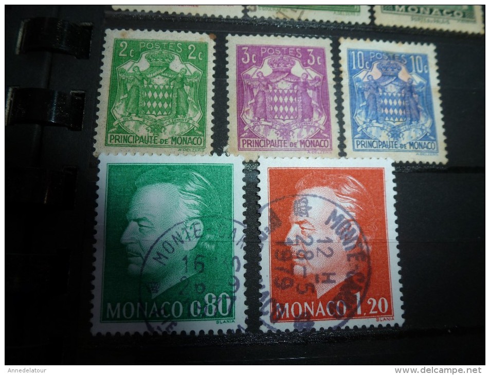 Album comprenant divers timbres anciens (Belgique,Australia,Andore,France,New-Zealand,Monaco dont Olympiades)