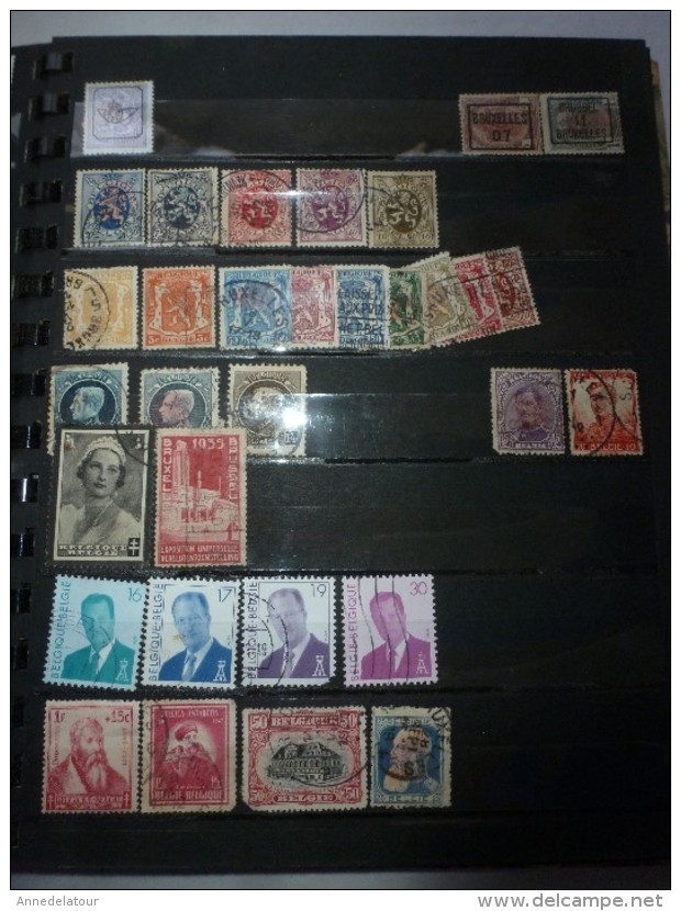 Album comprenant divers timbres anciens (Belgique,Australia,Andore,France,New-Zealand,Monaco dont Olympiades)
