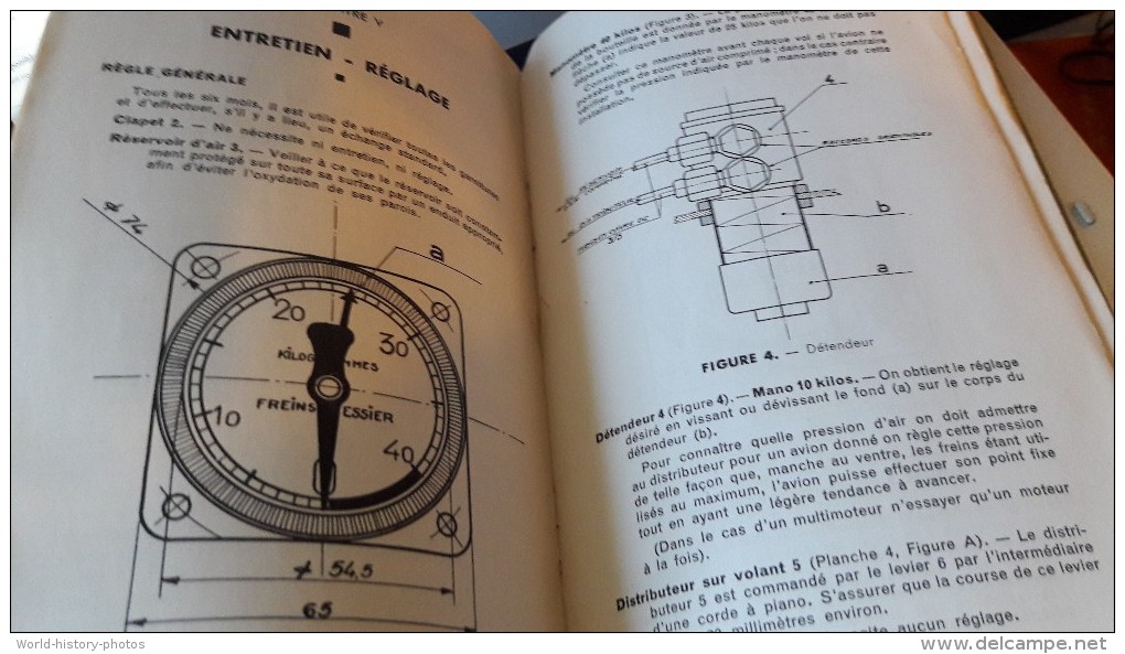 Livre Ancien Avec Planches - Notice Technique Des Freins Hydro Pneumatiques MESSIER - Type GT - Aviation - Avion - Autres & Non Classés