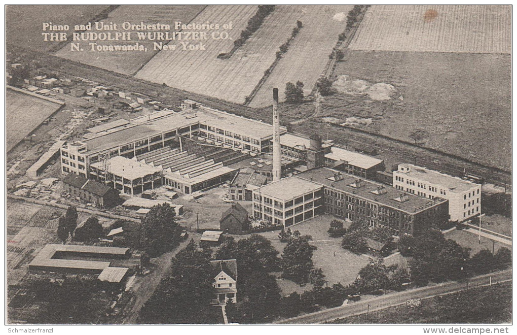 AK New York North Tonawanda Rudolph Wurlitzer Company Piano Unit Orchestra Factories Barrel Organ Aerial View A Buffalo - Buffalo