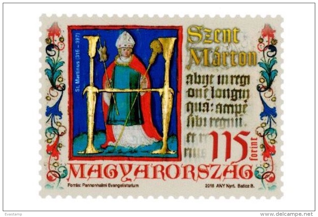 HUNGARY - 2016. Year Of Saint Martin/1700th Birth Anniversary MNH!! - Nuevos