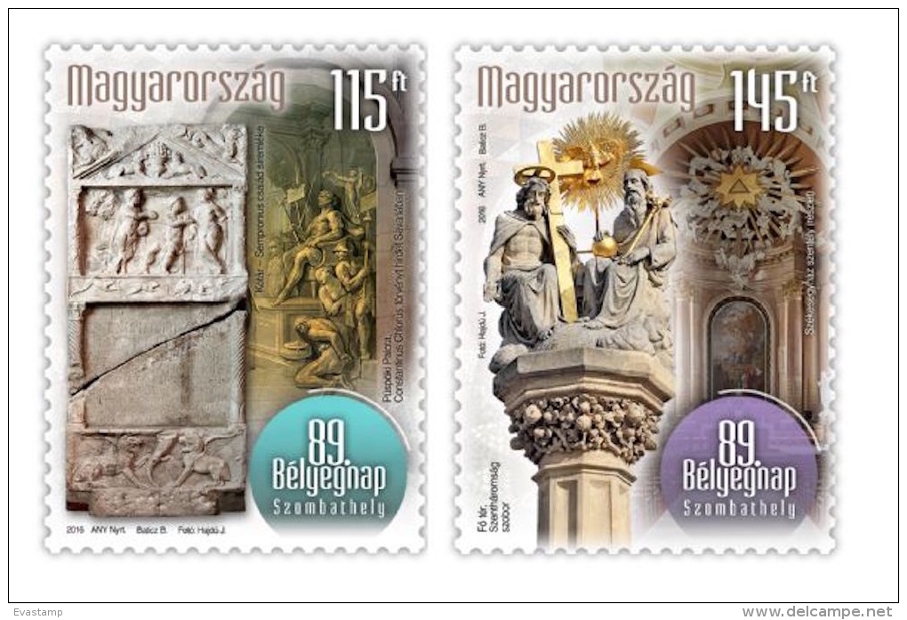 HUNGARY - 2016. 89th Stampday / Szombathely / Mausoleum From Roman Age And Statue Of The Holy Trinity MNH! - Ongebruikt