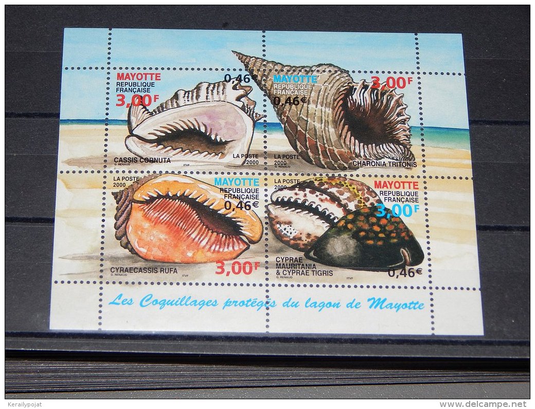 Mayotte - 2000 Protected Marine Gastropods Block MNH__(TH-13377) - Blocks & Sheetlets