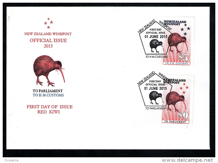 Red Kiwi Officials First Day Cover - Other & Unclassified