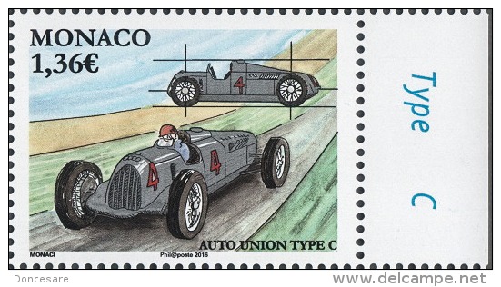 MONACO 2016  / Y.T. N° 3026 - LES VOITURES DE COURSE MYTHIQUES - AUTO UNION TYPE C- NEUF** - Unused Stamps