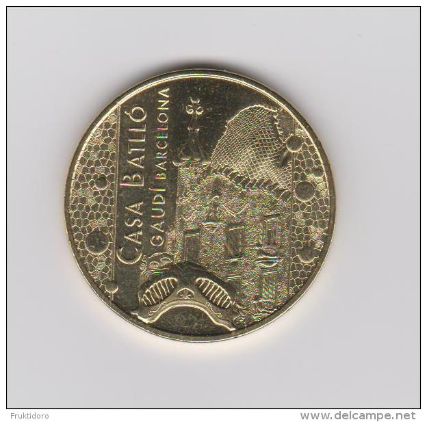 Coin Spain - Token Casa Battló - Gaudí - Barcelona - Monnaie De Paris 2015 - Professionali/Di Società