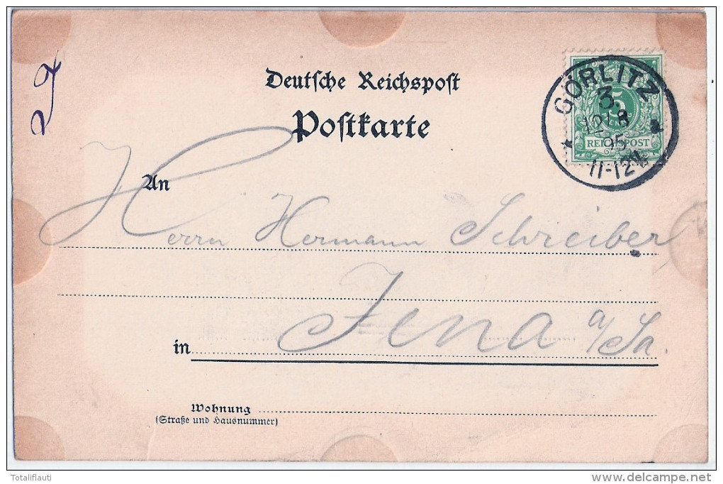 GÖRLITZ Neisse Insel Federstrich Litho Vorläufer 12.8.1895 Wichtel Zwerge Der Insulaner M Heinzel - Goerlitz