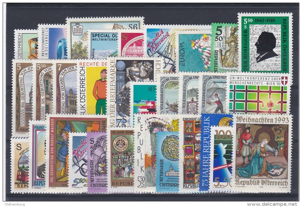 0032: Österreich 1960- 1996 ** komplett mit Extras, ANK 1.338.- € (siehe 36 Scans !!)