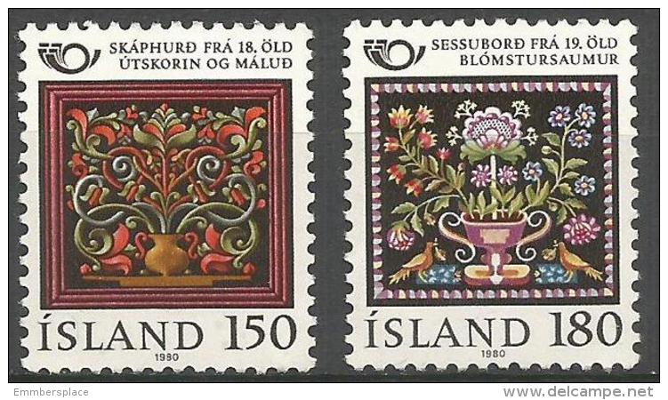 Iceland - 1980 Decorative Art Set Of 2 MNH **   Sc 532-3 - Unused Stamps