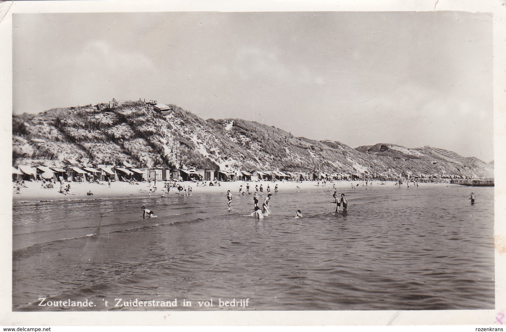 Postkaart Zoutelande 't Zuiderstrand In Vol Bedrijf - Zoutelande