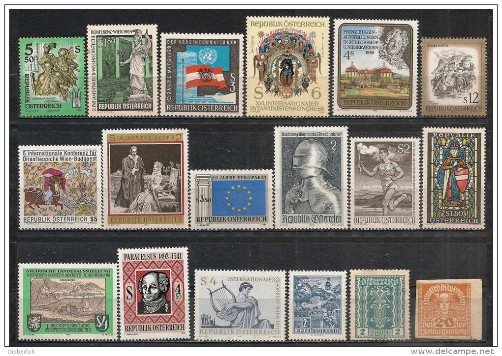 Austria/Autriche: Piccolo Lotto Di 18 Pezzi, Small Lot Of 18 Pieces, Petit Lot De 18 Pièces - Sammlungen