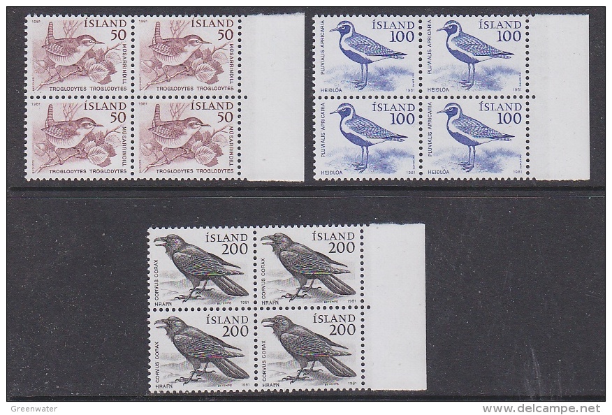 Iceland 1981 Fauna 3v Bl Of 4  ** Mnh (29675A) - Ongebruikt