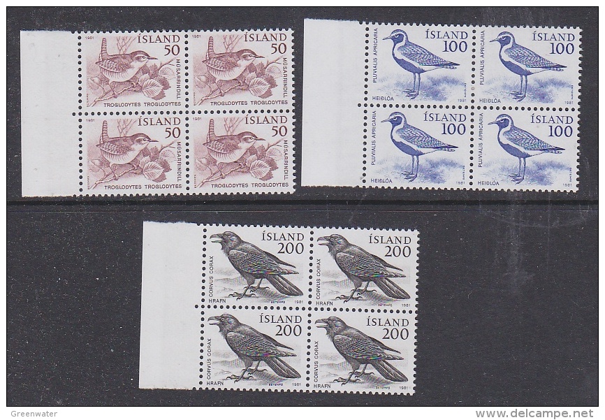 Iceland 1981 Fauna 3v Bl Of 4  ** Mnh (29675B) - Ongebruikt