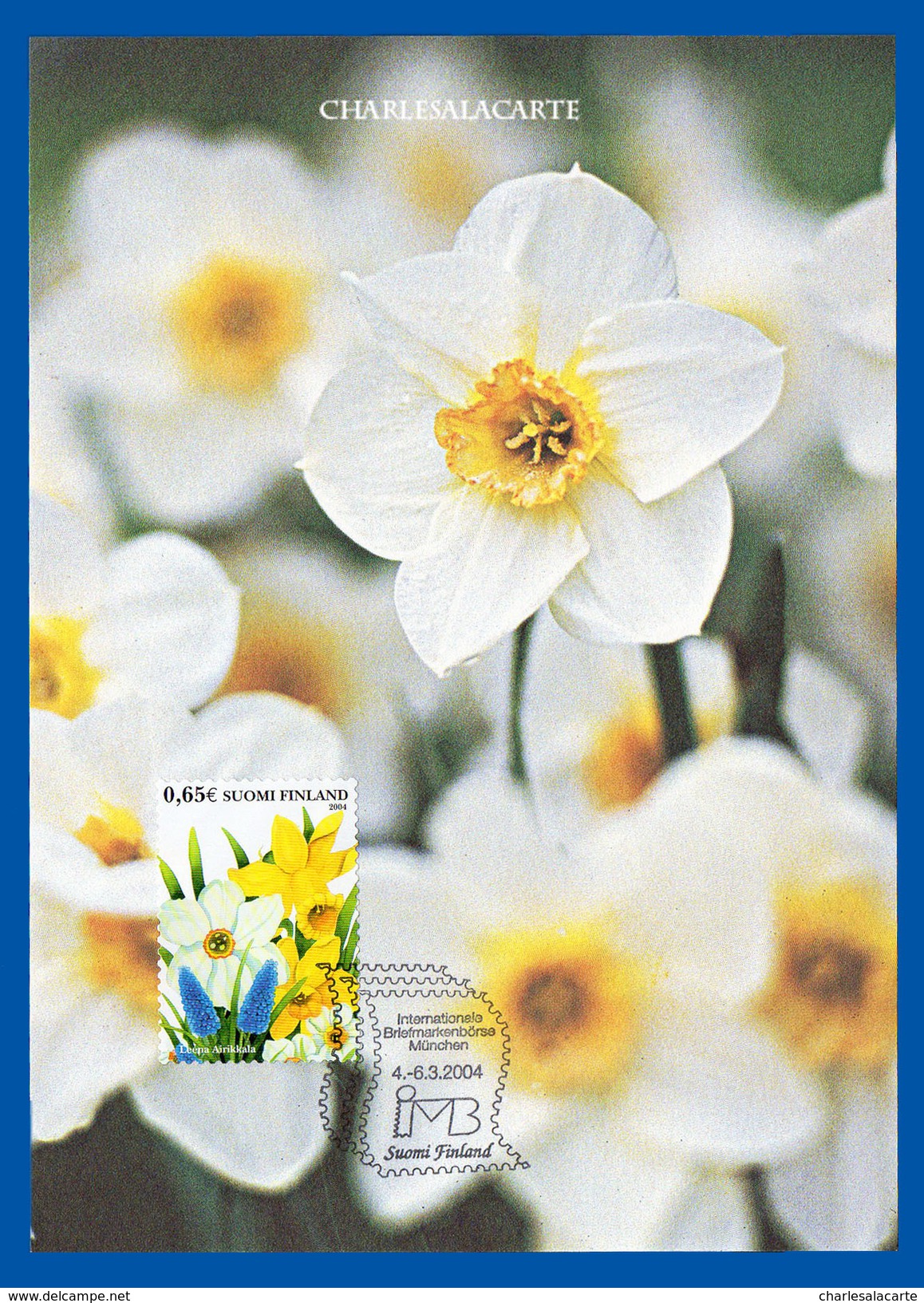 FINLAND 2004   MAXIMUM EXPO CARD   MUNICH  EASTER  FLOWERS   FACIT 1699 - Maximum Cards & Covers