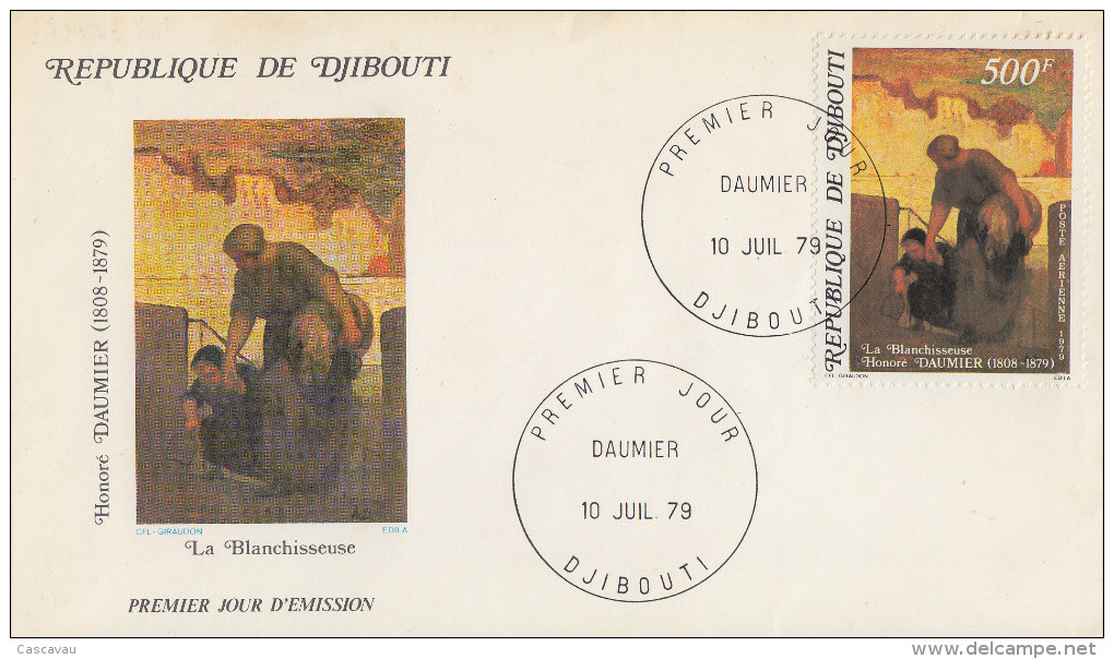 Enveloppe  FDC  1er  Jour   DJIBOUTI    Oeuvre  De  Honoré  DAUMIER    1979 - Djibouti (1977-...)