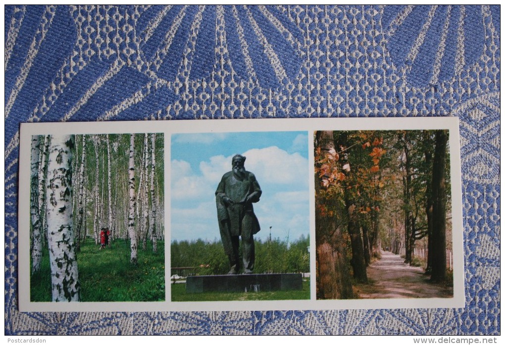 TULA REGION 10 Postcards Set - With Leo Tolstoy House In Yasnaya Poliana Chess Table - JEU - ECHECS. 1977. Long Format - Echecs