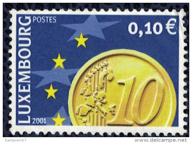 Luxembourg 2001 Utilisé Used Représentation D´une Pièce Euro De 10 Centimes - Neufs