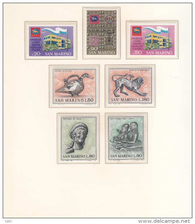 Repubblica Di San Marino (1971) Annata Completa  / Complete Year Set ** - Komplette Jahrgänge