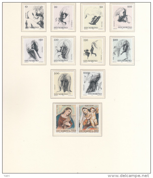 Repubblica Di San Marino (1976) Annata Completa  / Complete Year Set ** - Annate Complete