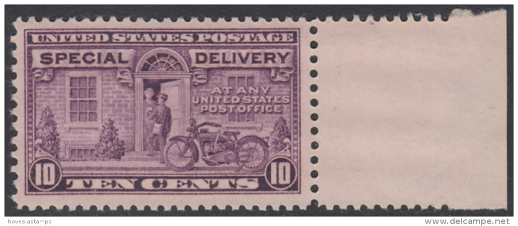 !a! USA Sc# E15 MNH SINGLE W/ Right Margin - Special Delievery: Postman And Motorcycle - Officials