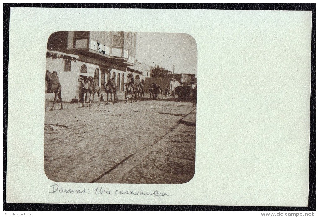 CPA SYRIE SURIA DAMAS DAMASCUS - VUE SUR UNE CARAVANE - SENT TO BELGIUM 1907 - Syrie