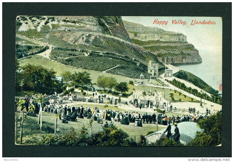 WALES  -  Llandudno  Happy Valley  Used Vintage Postcard As Scans - Denbighshire