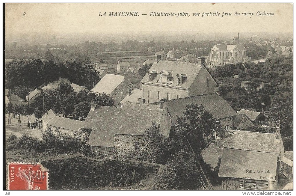 VILLAINES LA JUHEL , Vue Partielle Prise Du Vieux Château - Villaines La Juhel