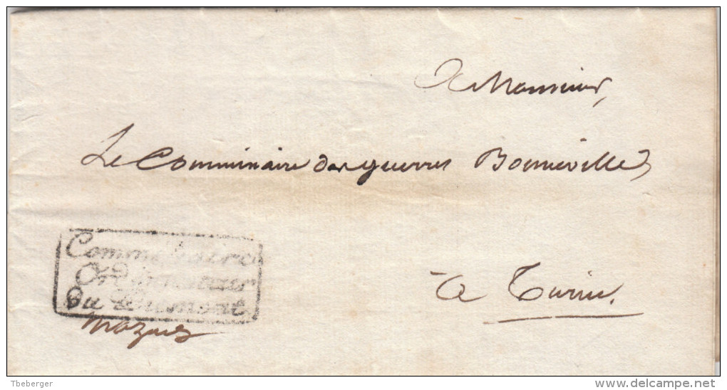 France Italia Dept. Conquis Po 1814 Lettre Locale Taxée De Torino Turin (o163) - 1792-1815: Conquered Departments