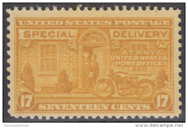 !a! USA Sc# E18 MNH SINGLE - Special Delievery: Postman And Motorcycle - Officials