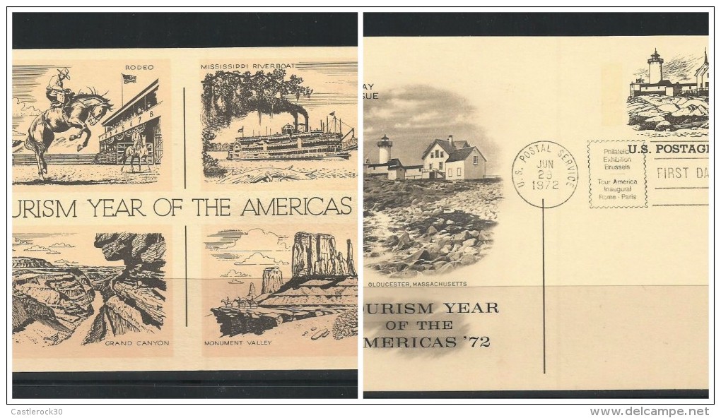 O) 1972 USA,LIGHTHOUSE MASSACHUSETTS,HORSE RODEO,STEAM BOAT - RIVER MISSISSIPPI,PARK AND HISTORIC TRIBAL NAVAJO INDIANS - 1961-80