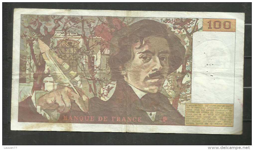 100 Francs Delacroix 1984 U.80 - 100 F 1978-1995 ''Delacroix''