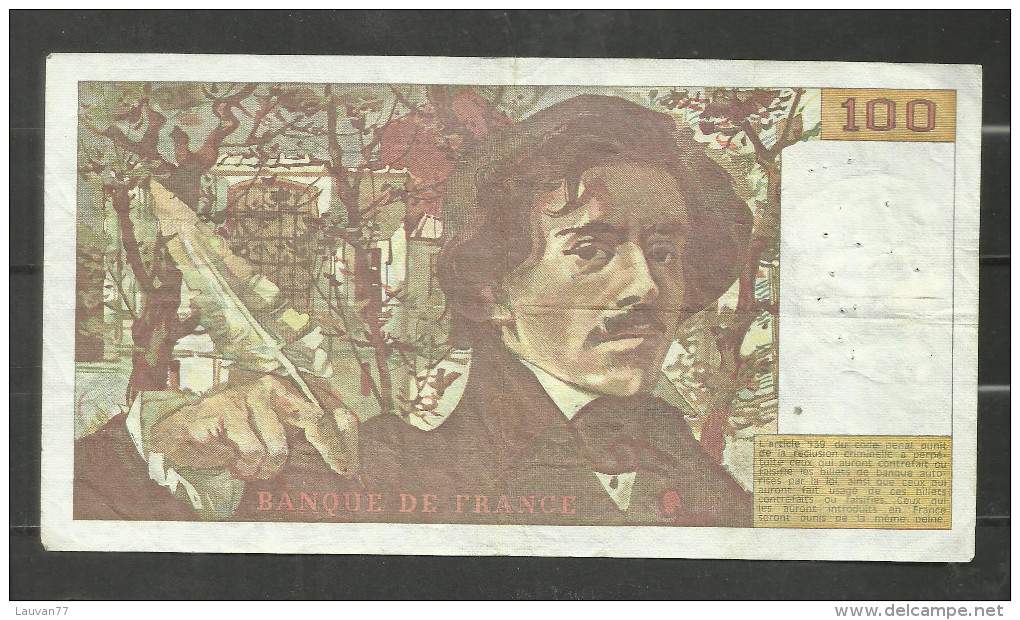 100 Francs Delacroix 1989 C.132 - 100 F 1978-1995 ''Delacroix''