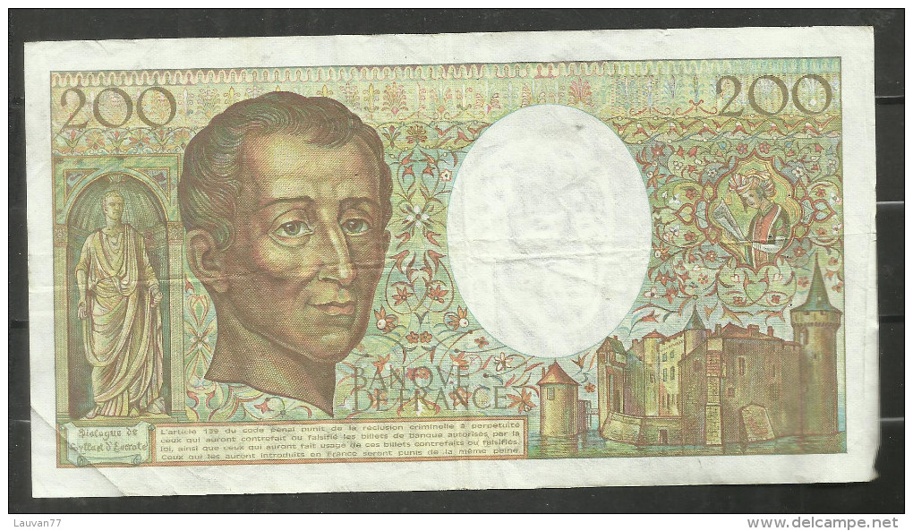 200 Francs Montesquieu 1989 C.0.70 - 200 F 1981-1994 ''Montesquieu''