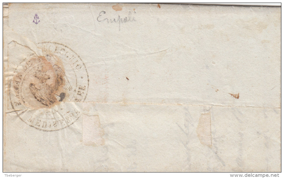 France Italia Dept. Conquis Arno 1813 Lettre Empoli Pour Cascina, Franchise Cachet "Mairie De Fucecchio" (o170) - 1792-1815: Conquered Departments