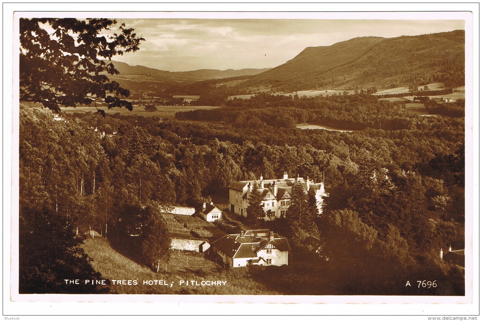 RB 1096 -  Real Photo Postcard - The Pine Trees Hotel - Pitlochry Perthshire Scotland - Perthshire