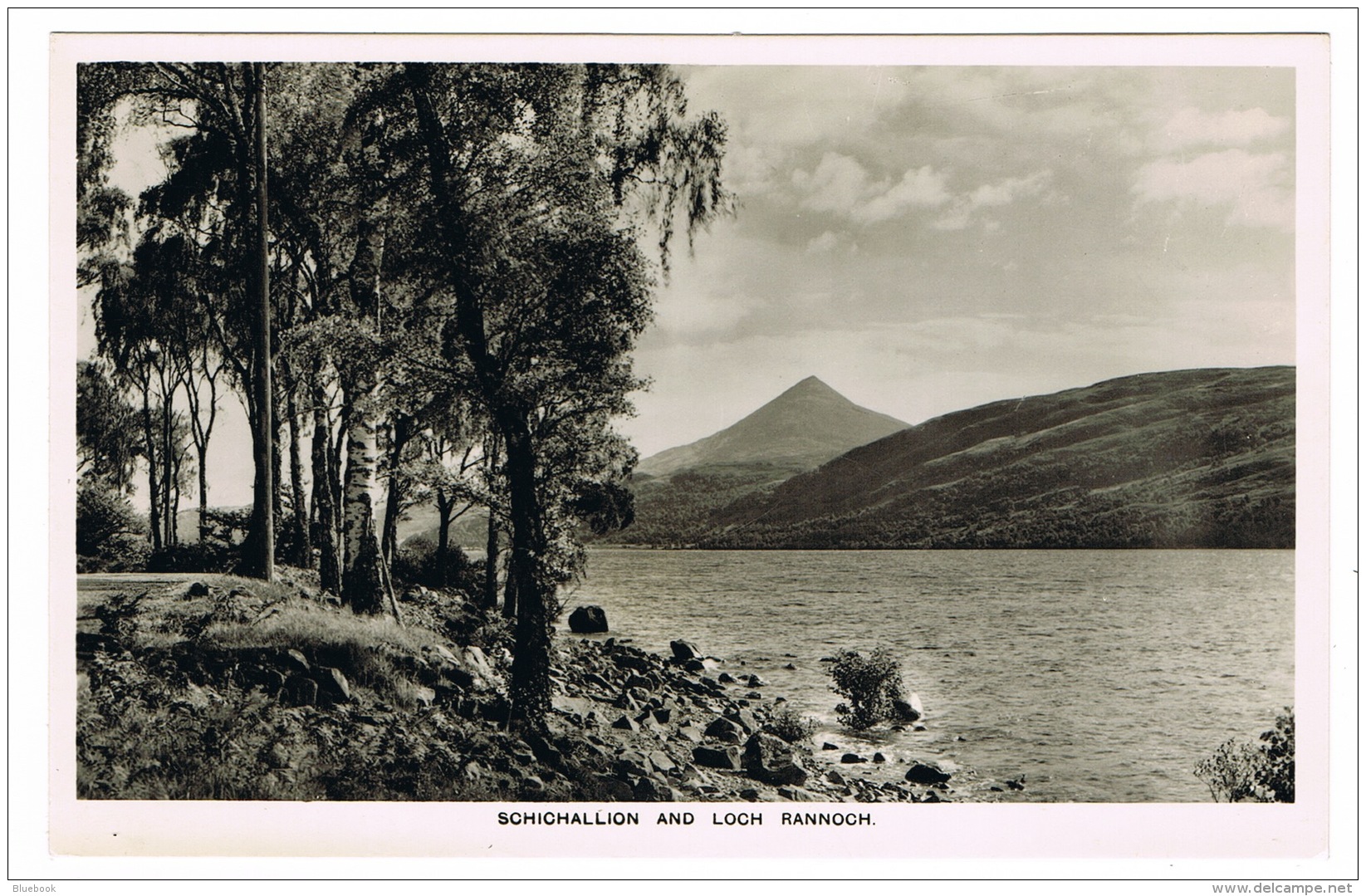 RB 1096 -  Real Photo Postcard - Schichallion &amp; Loch Rannoch - Perthshire Scotland - Perthshire