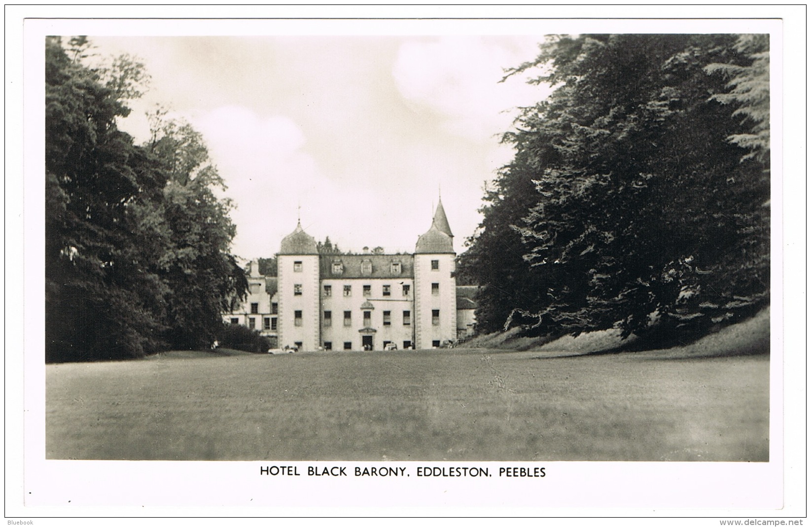 RB 1096 -  Real Photo Postcard - Hotel Black Barony - Eddlestone Peebles Scotland - Peeblesshire