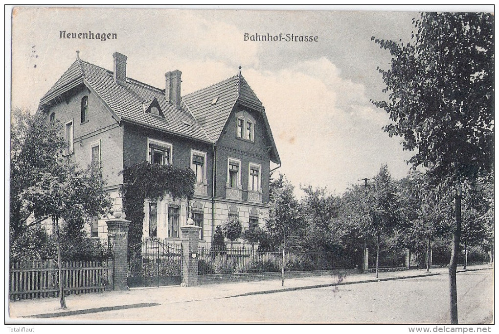 NEUENHAGEN Bei Berlin Bahnhof Strasse Einzelvilla 14.5.1916 Gelaufen - Neuenhagen B. Berlin