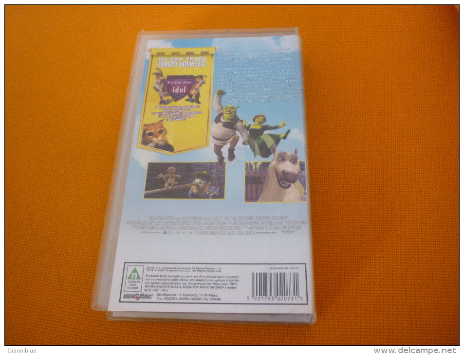 Shrek 2 - Old Greek Vhs Cassette Video Tape From Greece - Cartoons