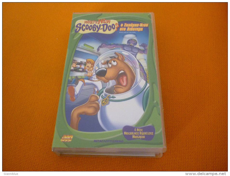 What's New Scooby-Doo Space Ape At The Cape - Old Greek Vhs Cassette Video Tape From Greece - Dessins Animés