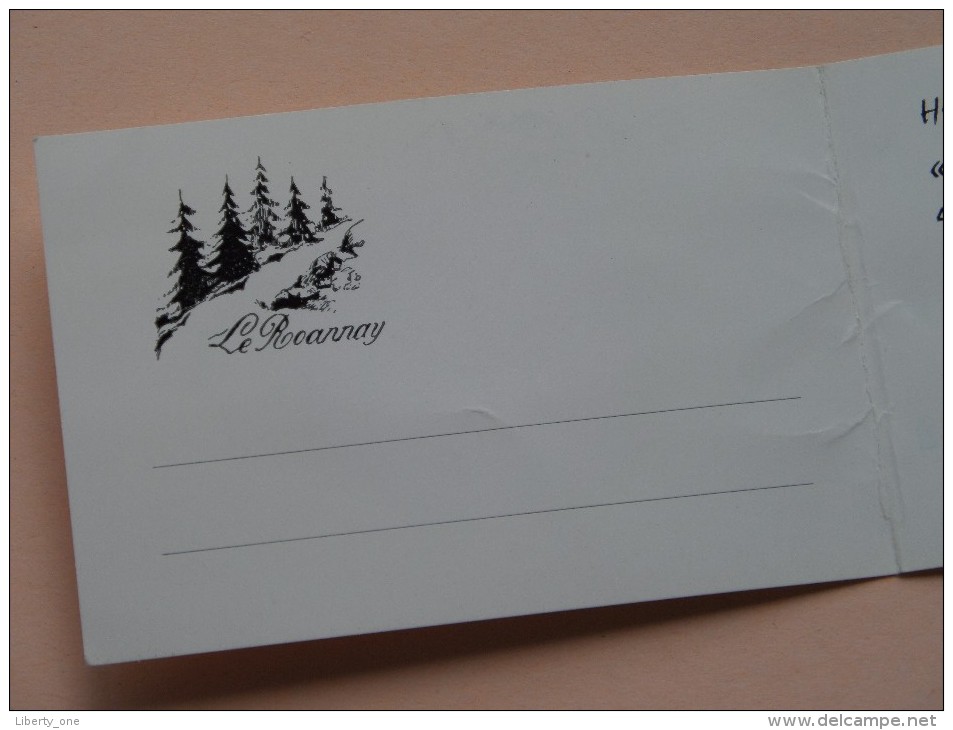 Hotel - Restaurant " LE ROANNAY " Francorchamps  ( Plooibaar Reclamekaart Carte De Visite / Zie Foto Voor Details ) !! - Visiting Cards