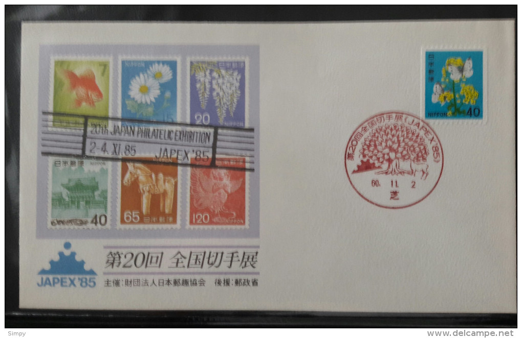 JAPAN 1985 Commemorative Cover Postmark  JAPEX 85 - Sobres