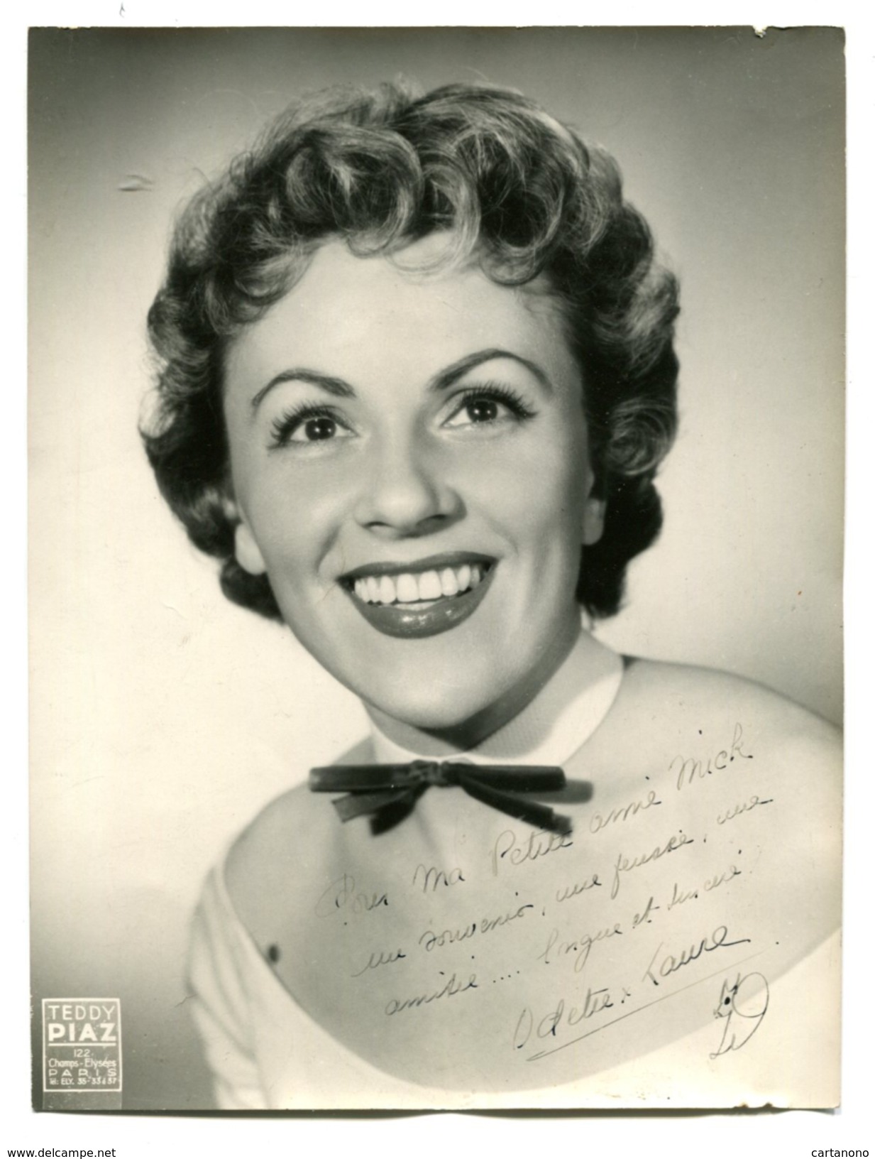 ODETTE LAURE - Signature Sur Photo TEDDY PIAZ - 18 X 24cm - Actors & Comedians