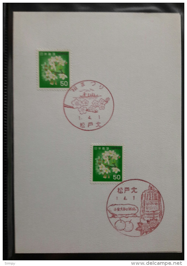 JAPAN  Commemorative Cover Postmark  Flowers, Friuts, Flora 1. 4. 1 - Enveloppes