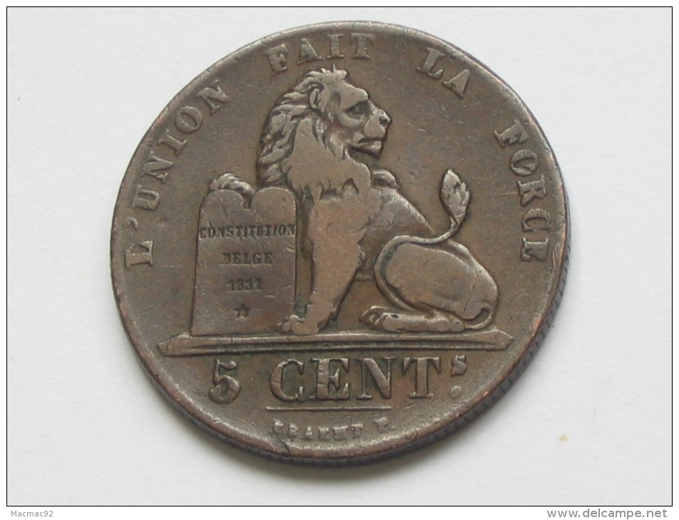 BELGIQUE - 5 Centimes 1842  - Léopold 1er Roi Des Belges **** EN ACHAT IMMEDIAT **** - 5 Cent