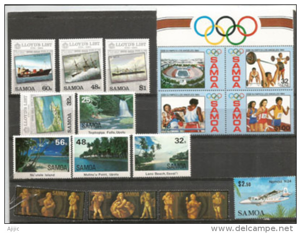 Année 1984.  16 Timbres + 3  Blocs-feuillets Neufs **  Cote 45,00 € - Samoa (Staat)