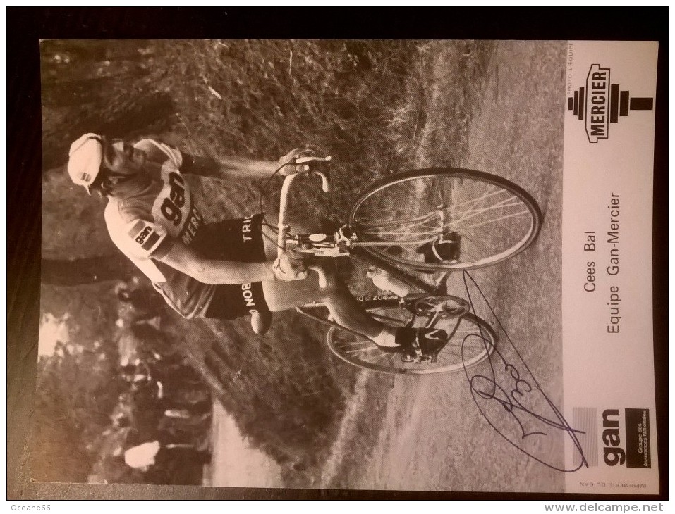 Cees Ou Kees BAL Gan Mercier Autographe Manuscrit - Cyclisme