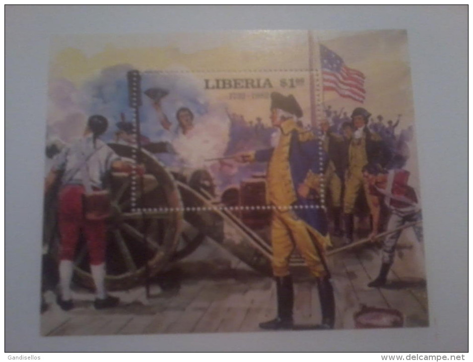 LIBERIA SHEET AMERICAN WAR GUERRA AMERICANA - Indépendance USA