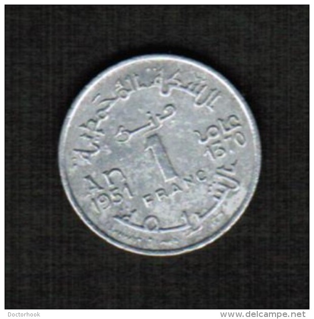 MOROCCO   1 FRANC 1951 (AH 1370) (Y # 46) - Marruecos